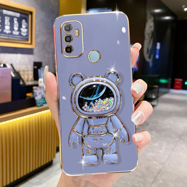 andyh-phone-case-oppo-a53-2020-a33-2020-a32-2020-a53s-a11s-2021-6dstraight-edge-plating-quicksand-astronauts-who-take-you-to-explore-space-bracket-soft-luxury-high-quality-new-protection-design
