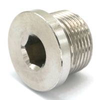 【cw】 M22x1.5mm Male SS304 Countersunk End Plug With Flange Socket Pipe Fitting !