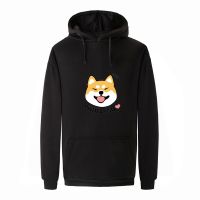 เสื้อกันหนาวมีฮู้ด สุนัข dog Shiba Inu Husky ฤดูใบไม้ร่วงและฤดูหนาวสไตล์เกาหลีหลวมนักเรียนเพิ่มกำมะหยี่หนาเสื้อมีฮู้ด