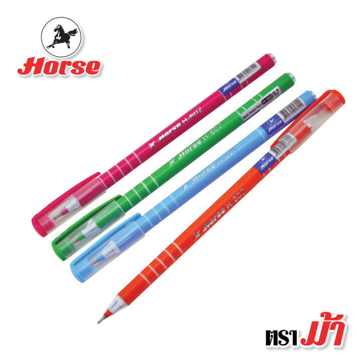 horse-ตราม้า-ปากกาลูกลื่น-h-602-จำนวน-50-ด้าม-กระป๋อง