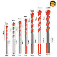 7pcs(3/4/5/6/8/10/12mm)ชุดดอกสว่านเจาะรู อเนกประสงค์ Alloy Triangle Overlord Drill Bits เจาะไม้ เจาะเหล็ก เจาะปูน เจาะกระเบื้อง เจาะอิฐ เจาะหินอ่อน