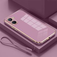 For Realme C33 Case Luxury Square Plating Realme 10 Pro + Realme C55 GT3 C30 5G Phone Case ShockProof Silicone Back Cover Fundas Electrical Connectors