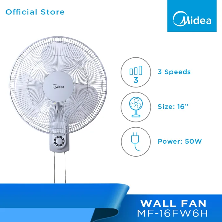 Midea Mf 16fw6h 3 Speed Choices 16 Inch Wall Fan Fan Lazada