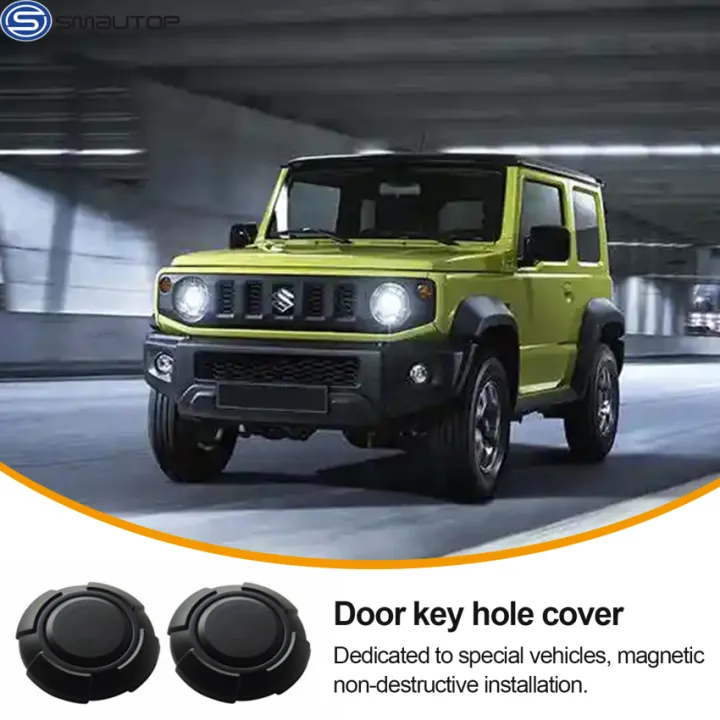 2 Pack Magnetic Door Keyhole Trim Cover Trim Door Lock Cover For Suzuki