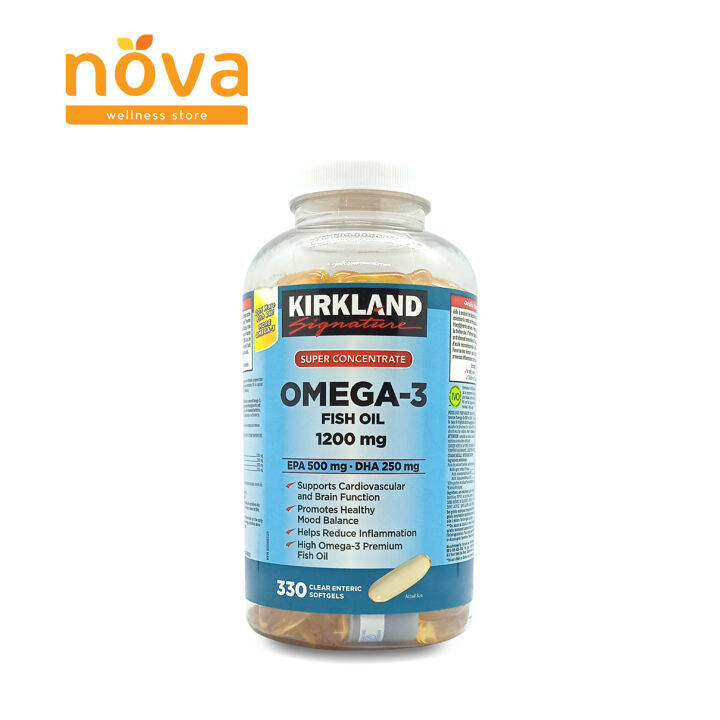 Kirkland Signature Super Concentrate Omega3 Fish Oil 1200 mg 330 clear