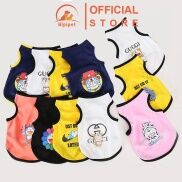 Áo cho chó mèo Hipipet mùa hè áo ba lỗ thú cưng chất thun thoáng mát in