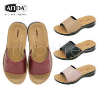 ?ADDA 74801 รองเท้าแตะลำลอง รองเท้าผู้หญิง ทรง ใส่สบาย พื้นนุ่ม สไตล์วินเทจ ไซส์ 35-40 สี ดำ ชมพู แดง ครีม moontree