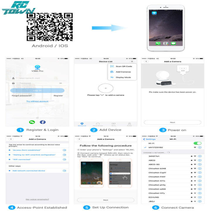 rctown-100-ของแท้มินิ-wifi-กล้องเอชดีไอพี1080p-กล้องวิดีโอไร้สายในร่มการมองเห็นได้ในเวลากลางคืนระบบเสียงสองทางการตรวจจับการเคลื่อนไหว-v380จอดูแลเด็ก