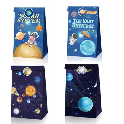 【YF】◆  astronaut with Stickers for universe birthday supplies and Aerospace candy bag Paper