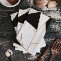 Marble Texture White Black Square Microfiber Cleaning Cloths Hand Towels Dishcloth Utensils For Kitchen House Things Wipe Towel