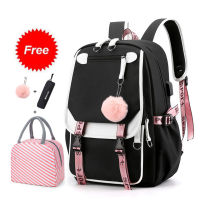 New Water Resistant Durable Backpack School Bag Travel Daypack Kids Bookbag Middle School College Student Laptop Backpack Women