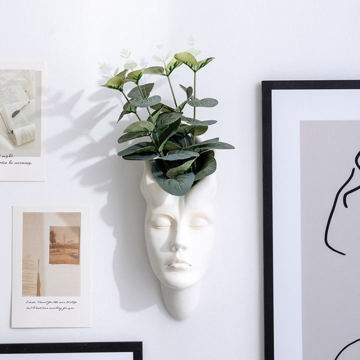 face-flower-pot-wall-mounted-vase-funny-head-flower-arrangement-resin-handicraft-ornaments-background-wall-decoration-vases-pots
