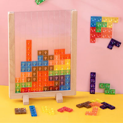 3D สามมิติจิ๊กซอว์ไม้ปริศนาของเล่น T Angram คณิตศาสตร์อาคารบล็อกสร้างสรรค์อินเตอร์แอคทีเกมกระดานเด็กการศึกษาของขวัญ