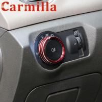 【Hot demand】 Carmilla โคมไฟอลูมิเนียมอัลลอยด์สติกเกอร์ตกแต่งสวิตช์ไฟหน้า Chevrolet กุญแจรถ Chevrolet Malibu Cruze Aveo Trax Opel มอคคาอาสทรา J เครื่องราชอิสริยาภรณ์