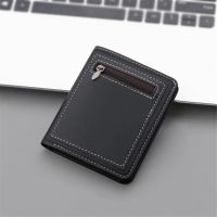 Retro Vintage MenS Thin Wallet Luxury Business Pocket Money Pouch Leather Card Holder Id Credit Bank Card Photos Holder Purse Wallets