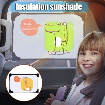 New Cute Cartoon Car Sun Shade Creative Sucker Shade Screens UV Protection Heat Insulation Curtain for Most Auto