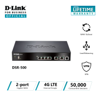 D-Link DSR-500 Dual WAN 4-Port Gigabit VPN Router