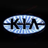 Upgrade 3D Car Tail Logo LED Light Badge Lamp Emblem Sticker Car Decoration Led KIA Logo Light