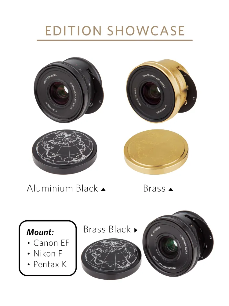 送料込】 【美品】Lomogon 2.5/32 Art Lens (brass) レンズ(単焦点