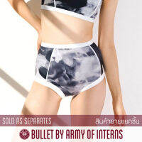 BULLET BY ARMY OF INTERNS กางเกงว่ายน้ำ ขายแยกชิ้น กางเกงเอวสูง รุ่น Primary high-waist / ลายปริ้นท์หมึกจีนดำ