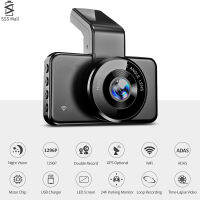 Dash Cam 3 "หน้าจอ IPS มุมกว้างด้านบนแดชบอร์ดเซ็นเซอร์กล้องวิดีโอ G การมองเห็นได้ในเวลากลางคืน24ชั่วโมงโหมดจอดรถบันทึกลูป