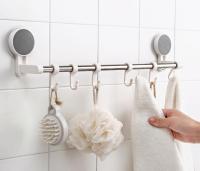 【YF】 Suction Cup Wall Hooks Hook Hanger Holder Rack Rail Towel Bar Organizer Clothes Hat Hanging Bathroom Shower Wreath Kitchen