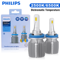 สำหรับ Philips Essential LED H16 H8 LED สองสีขาวและเหลืองไฟตัดหมอกไฟหน้ารถเทอร์โบแอลอีดีสองสี