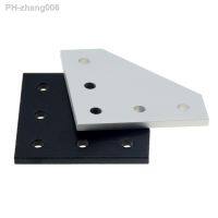 2pcs/lot 5 Hole Black/Silver Joint Board Plate Corner Angle Bracket Connection Joint Strip for 2020 3030 4040 Aluminum Profile