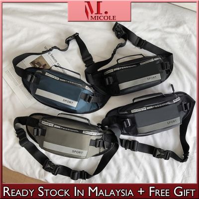 Ready Stock MICOLE SB2749 Korean Uni Waist Bag Men Cross Body Bags anny Pack Shoulder Chest Borong Beg Murah