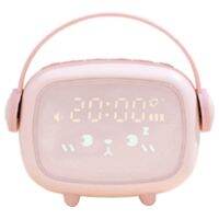 Cute Voice Control Night Light Alarm Clock Timing Countdown Snooze Clock LED Smart Light Kids Gift for Home Decor