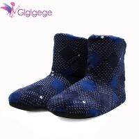 {Puffy menswear}Glglgege ลายสก๊อตปุ่มสีรองเท้าแตะบ้านผ้าฝ้ายของรองเท้าแตะตุ๊กตาอบอุ่นนุ่มในร่มผู้หญิงและผู้ชายรองเท้าแตะรองเท้าขนาดใหญ่ขนาด44