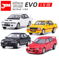 JKM1/64 Mitsubishi รุ่นแรก123 EVO ของเล่นรุ่นรถโลหะผสมสำหรับเด็กผู้ชายของขวัญวันเกิดคอลเลกชันรถ Kids Toys