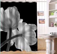 【hot】✁▣  Custom and white flowers Shower Curtain Polyester SQ-LRM