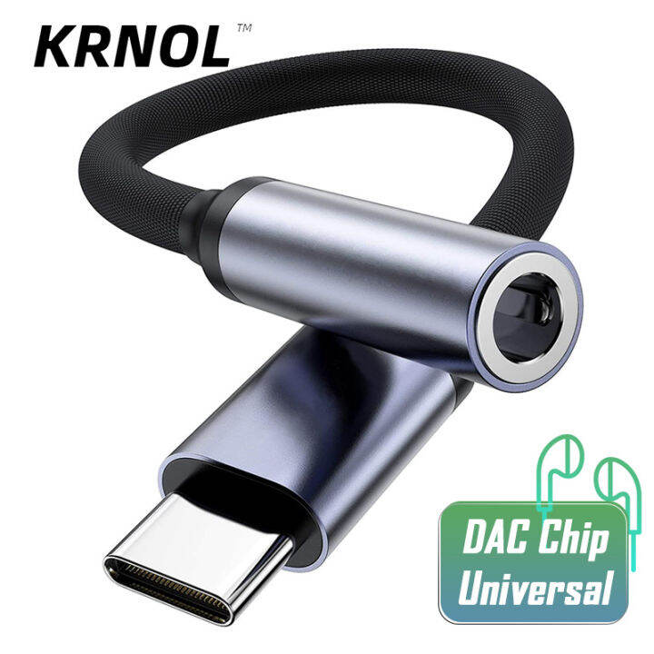 USB Type C to 3.5 MM Headphone Jack Adapter DAC Tipo C A 3.5MM Earphone