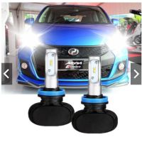 2PC ไฟฉายคาดศีรษะ LED ไฟหน้า H11 80W หลอดไฟสำหรับ Perodua Myvi 2nd Gen - SE, XT และ1.5รุ่นปี2014-2017