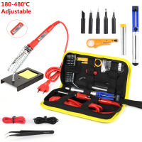 80W Digital Electric Soldering Iron Kit Set Temperature Adjustable 220V 110V Welding Tool Ceramic Heater Soldering Tips Rework