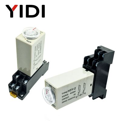 H3Y-2 Time Relay DC12V AC 220V 0-30 Sec 0-30 Minute 0-60s 0-60min Delay Timer 220VAC Timer Relay with Base Socket