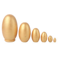 6pcs Golden Silver Egg Russian Nesting Doll Toy Matryoshka Doll Toy Montessori Educational Toys For Children Birthday Gift