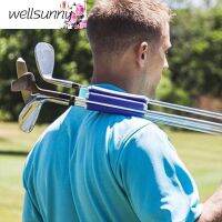 Wellsunny ชั้นวางเก็บของกระเป๋ากอล์ฟสำหรับสองถุงที่ติดผนังโรงรถสำหรับไม้กอล์ฟเหมาะกับรถเข็นทุกขนาดหรือกระเป๋าขาตั้งติดตั้งได้ง่ายรวมที่วางถุงกอล์ฟ2ขนาดเต็ม