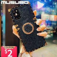 Musubo Shining Bling Cases For Samsung S23 S22 Ultra S21 10Plus S20 Fe Fashion Ring Cover A13 A12 A53 A52 A03S Girl Fundas Coque