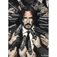 John Wick Cool โปสเตอร์ภาพยนตร์หน้าแรกบาร์ผับโรงรถป้ายโลหะ