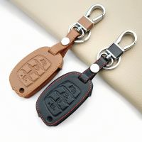 fgjfykjd 4 Buttons Fashion Style Leather Car Key Case for Hyundai IX35 I IX25 I10 I20 Sotaque Elantra IX45 Remote Protective Shell