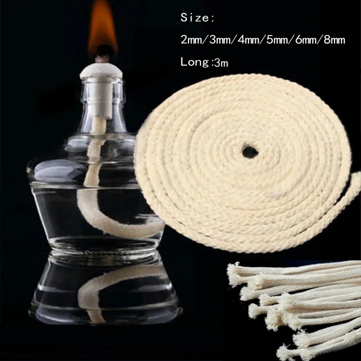 3M Long DIY Burner Alcohol Wick Rope Cotton Wick Round Cotton Kerosene