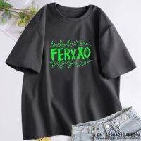 Ferxxo Fire T-Shirts Cotton Short Sleeve Feid Ferxxo Tour T Shirt Harajuku Casual Hiphop Rnb Rapper T-Shirt Aesthetic Clothing