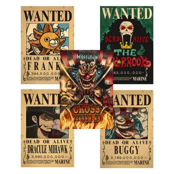 Cheap Anime One Piece Luffy 3 Billion Bounty Wanted Posters Four