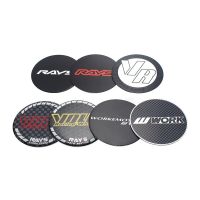 4PCS/LOT Car Racing 50MM Wheel Cover Cap Sticker RAYS VOLK VR Logo Emblem Badge Wheel Center Stickers WORK EMOTION VS Rim Hub Caps Sticker