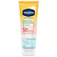 [Mega Sale] Free delivery จัดส่งฟรี Vaseline Healthy Bright Daily Sun Refreshing Serum SPF50 200ml. Cash on delivery เก็บเงินปลายทาง