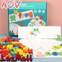 AOV 80ชิ้น Montessori สะกดคำเกมของเล่นไม้ที่มี28แฟลชการ์ดและ52ไม้ตัวอักษรบล็อก COD จัดส่งฟรี