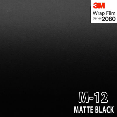 3M Wrap Film series 2080 สติ๊กเกอร์ติดรถสีดำด้าน (กดเลือกขนาด)