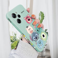 เคส PMP Mall สำหรับ XIAOMI POCO X5 5G POCO X5 Pro 5G เคสโทรศัพท์ใหม่ลายการ์ตูนสัตว์ประหลาดมหาวิทยาลัยเคสโทรศัพท์ดีไซน์ลายขอบสี่เหลี่ยมปลอกซิลิโคนเหลวคลุมทั้งหมดเคสกล้อง